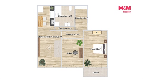 Prodej bytu 3kk, 63 m² 12