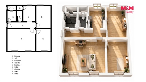 Prodej bytu 3+1, 65 m² - 10