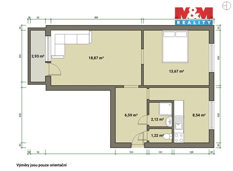 Prodej bytu 2+1, 51 m² - 4