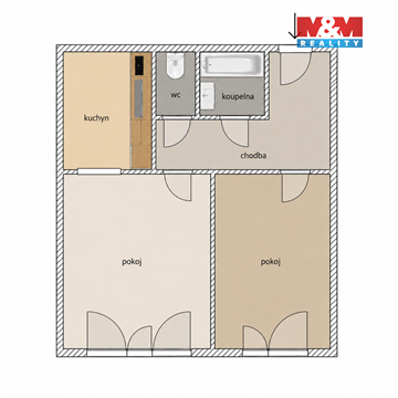 Prodej bytu 2kk, 51 m² - 12