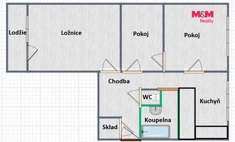 Prodej bytu 2+1, 63 m² 10