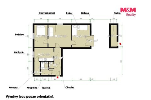 Prodej bytu 3+1, 70 m² - 0