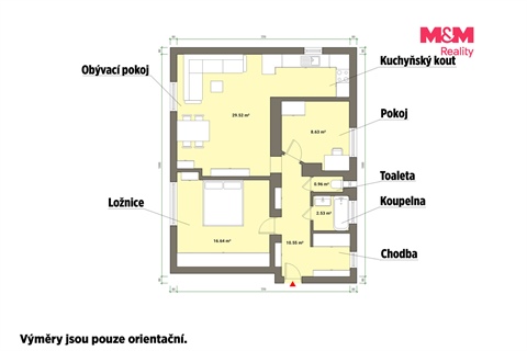 Prodej bytu 3kk, 66 m² - 2