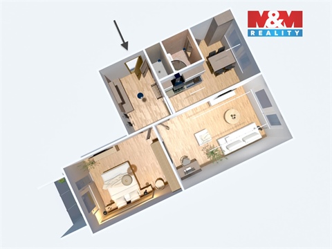 Prodej bytu 2+1, 61 m² 4