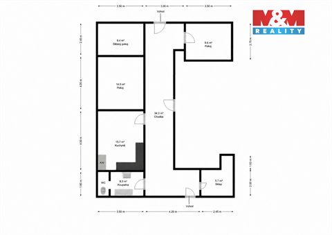 Pronájem bytu 3+1, 100 m² - 10
