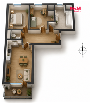 Prodej bytu 3kk, 68 m² 16