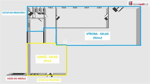Pronájem skladu / haly, 97 m² 2