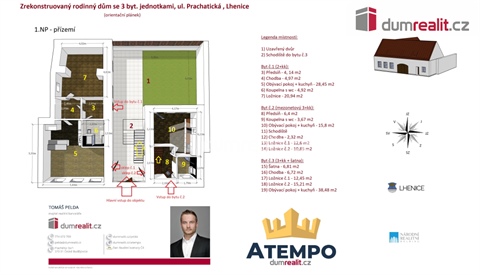 Prodej bytu 3kk, 52 m² - 0