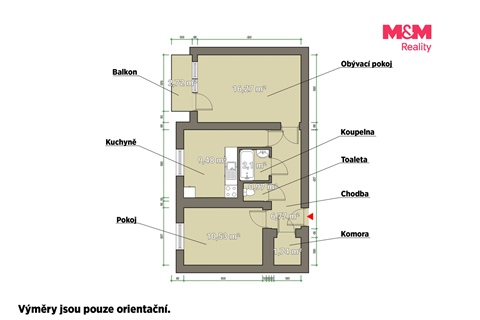Prodej bytu 2+1, 55 m² 12