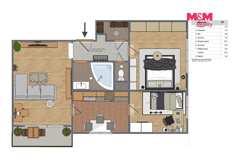 Prodej bytu 3+1, 63 m² 24