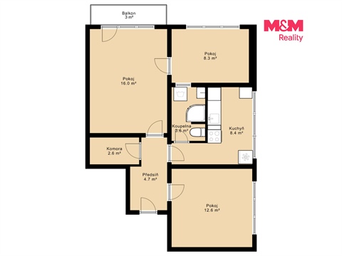 Prodej bytu 3+1, 58 m² 18