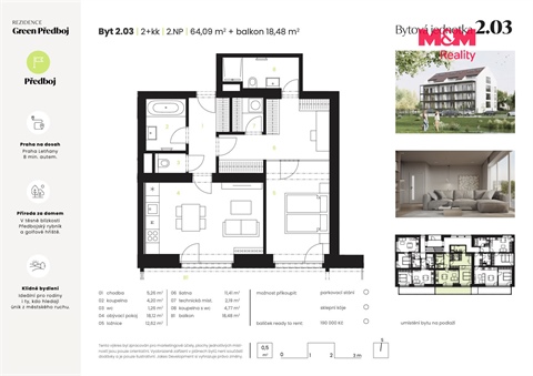 Prodej bytu 2kk, 64 m² 4