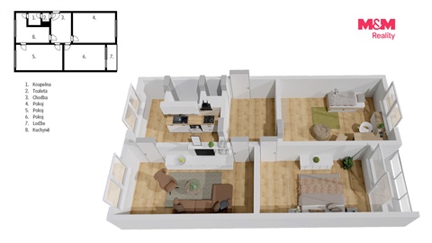 Prodej bytu 3+1, 78 m² - 0