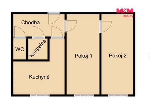 Prodej bytu 2+1, 54 m² 12