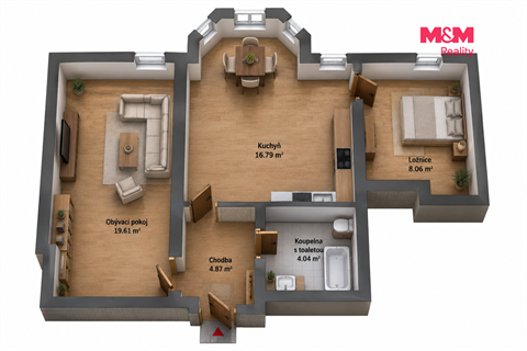 Prodej bytu 3kk, 55 m² 6