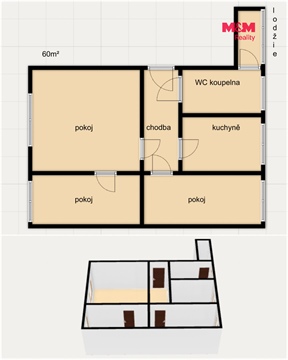 Prodej bytu 3+1, 55 m² - 4