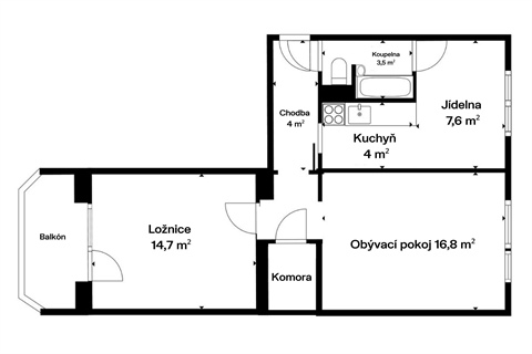 Prodej bytu 2+1, 58 m² 22