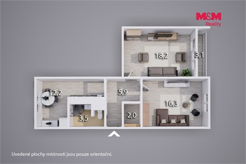 Prodej bytu 2+1, 61 m² - 14