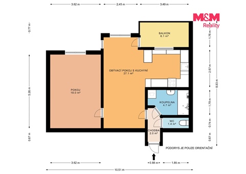 Prodej bytu 2kk, 53 m² - 24