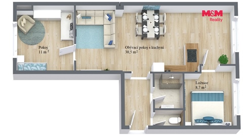 Prodej bytu 3kk, 55 m² - 18