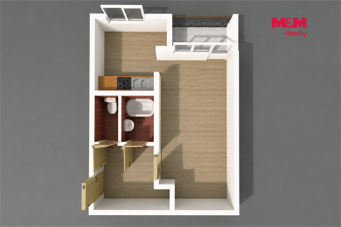 Prodej bytu 1kk, 37 m² 2