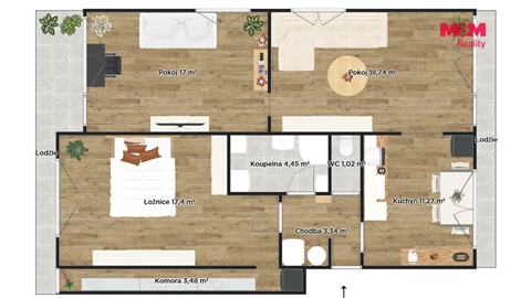 Prodej bytu 3+1, 77 m² 16