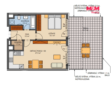 Prodej bytu 2kk, 56 m² 8