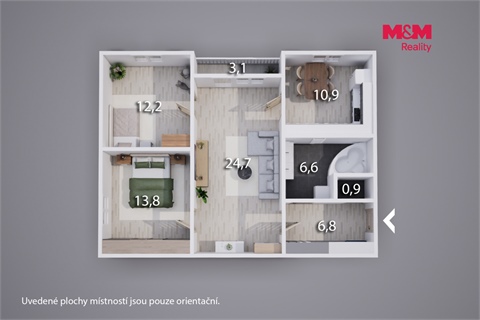 Prodej bytu 3+1, 78 m² 16
