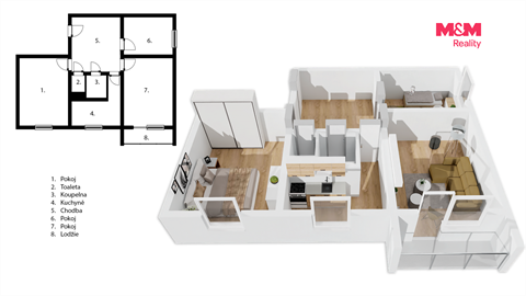 Pronájem bytu 3+1, 68 m² 12