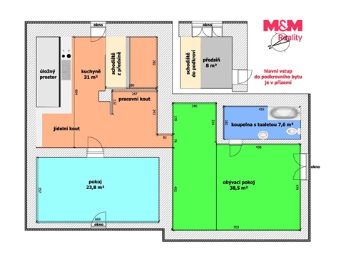 Pronájem bytu 2kk, 110 m² - 2