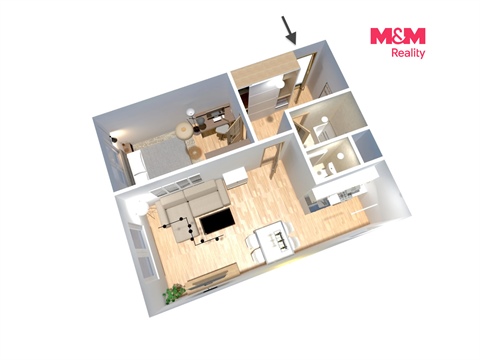 Prodej bytu 2kk, 41 m² - 2