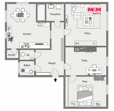 Prodej bytu 3+1, 106 m² 22