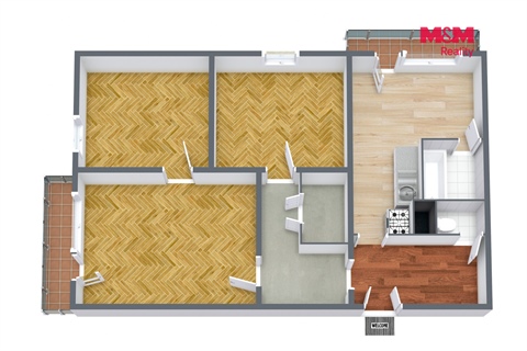 Prodej bytu 3+1, 65 m² 2