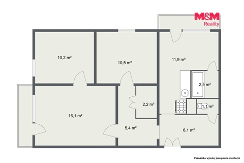 Prodej bytu 3+1, 65 m² - 8
