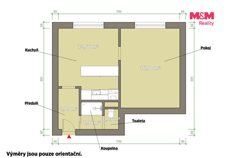 Pronájem bytu 1+1, 36 m² - 8