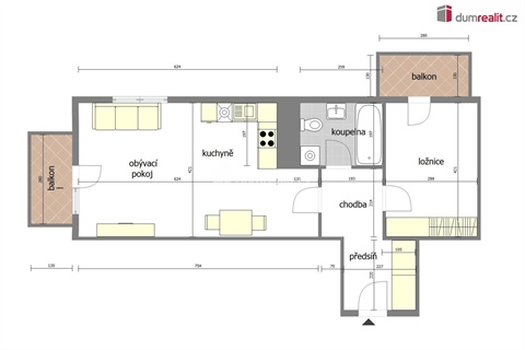 Pronájem bytu 2kk, 63 m² 6