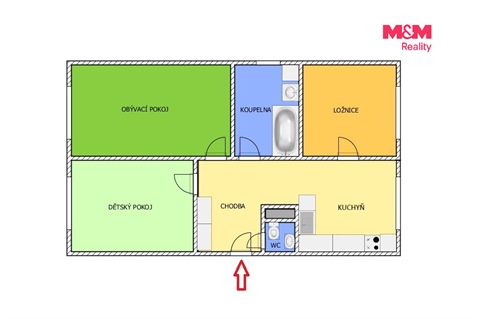 Prodej bytu 3+1, 81 m² - 2