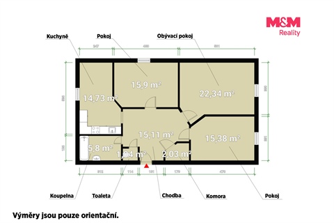 Prodej bytu 3+1, 81 m² 2