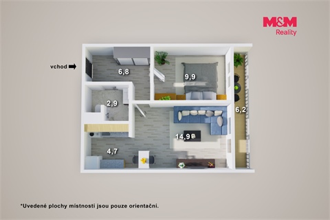 Prodej bytu 2kk, 48 m² 12