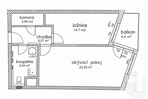 Prodej bytu 2kk, 56 m² 18