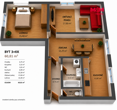 Prodej bytu 3+1, 60 m² - 8
