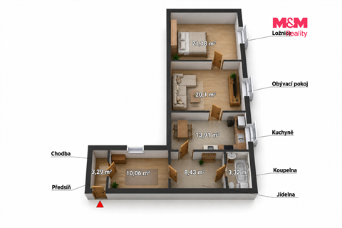 Prodej bytu 3+1, 80 m² 4