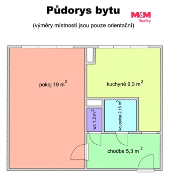 Pronájem bytu 1+1, 36 m² - 2
