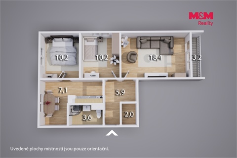 Prodej bytu 3+1, 67 m² 12