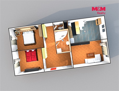 Pronájem bytu 3+1, 71 m² - 4