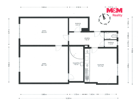 Prodej bytu 2+1, 89 m² - 0
