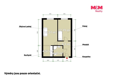 Prodej bytu 2kk, 43 m² 4