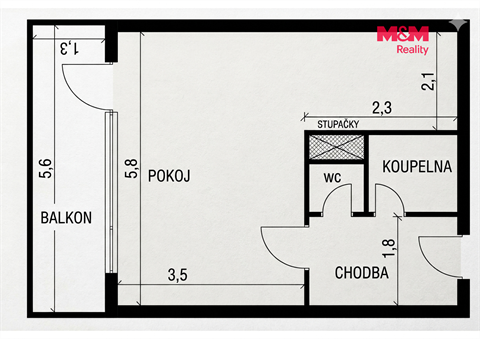 Prodej bytu 1kk, 43 m² 18