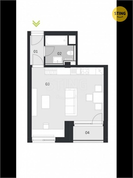 Pronájem bytu 1kk, 34 m² 6