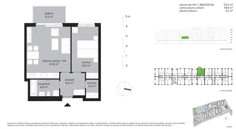 Prodej bytu 2kk, 52 m² 4